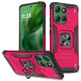 Premium Robust Magnetic Kickstand Hybrid Case For Motorola Moto G 5G 2025 - Hot Pink