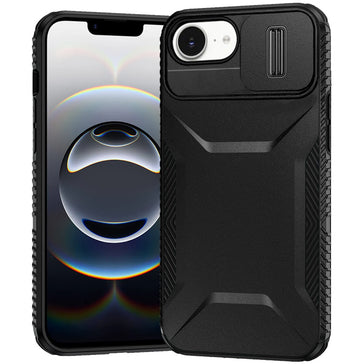 Premium Ultimate U Design Hybrid Case With Camera Window Covering For iPhone 16E / SE4 (2025)/ 17e - Black