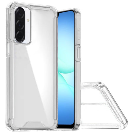 Premium Colored Shockproof Transparent Hard Pc Tpu Hybrid Case Cover For Samsung A17 5G - Clear/Clear