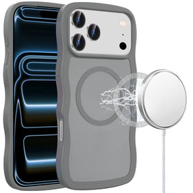 HR Premium Grip Hand Magnetic Ring Hq Hybrid Case For Iphone 18 Pro - Grey