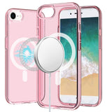 Premium Sturdy Ultra [Magnetic Circle] Thick 3mm Transparent Hybrid For iPhone 16E / SE4 - Pink