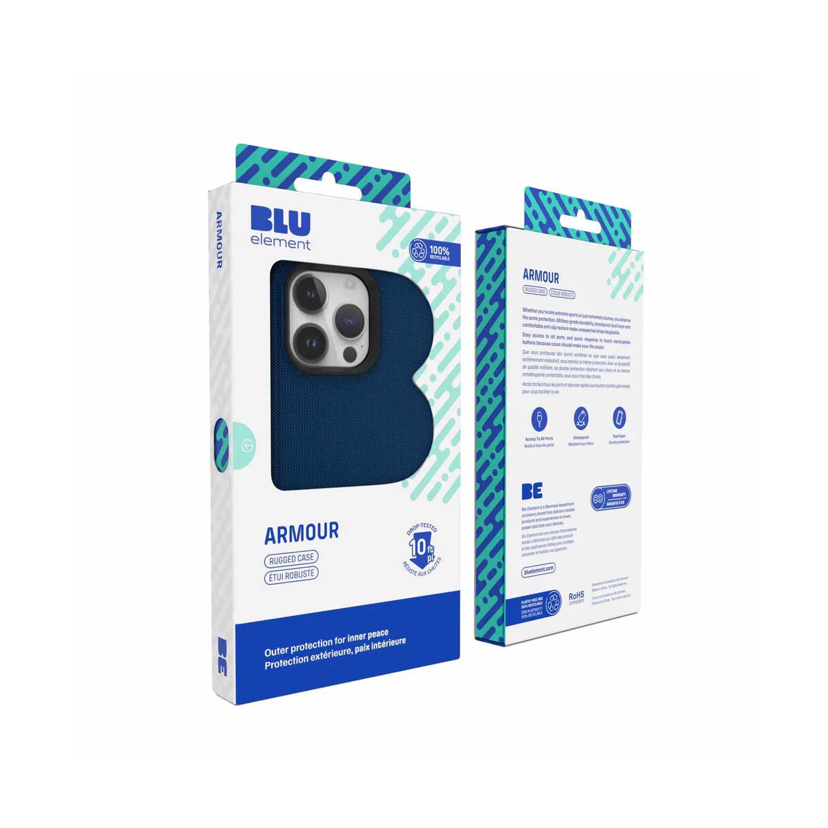 Blu Element Armour Rugged Case For iPhone 16E/15/14/13 - Navy