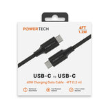 Powertech USB-C To USB-C 4ft Cable - Black