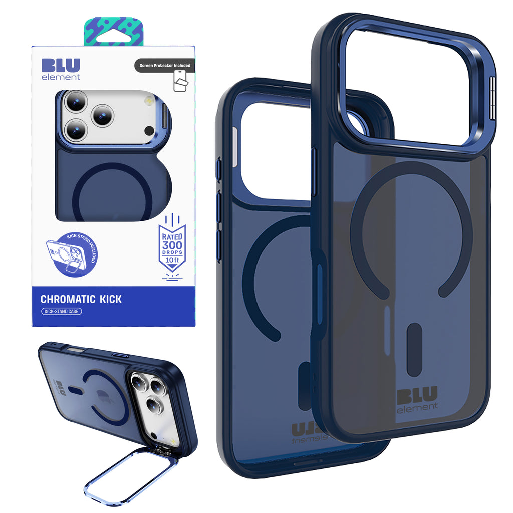 Blu Element Chromatic Kick Magsafe Case With Screen Protector For Iphone 17 Pro Max (120-10425) - Navy
