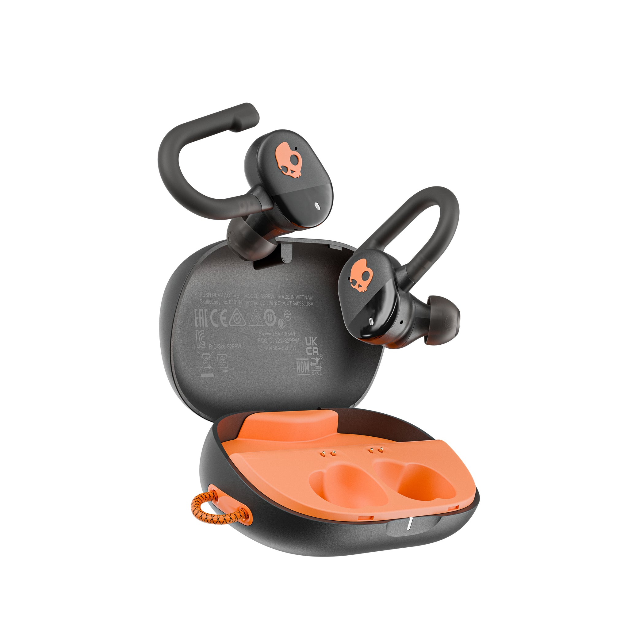 Skullcandy Push Play Active True Wireless Earbuds - Black/Orange