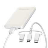 Otterbox SP6 5K Mah Power Bank W/ 3-In-1 Cable - White