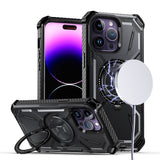 Premium Premium Circle Kick Kickstand Case For iPhone 13 / 14 - Black