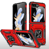 Premium Robust Magnetic Kickstand Hybrid Case Cover For Samsung Z Flip 7 FE / Flip 6 - Red