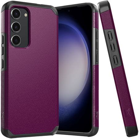 Premium Tough Strong Hybrid (Magnet Mount Friendly) Case Cover For Samsung S23 Fe 5G - Dark Purple