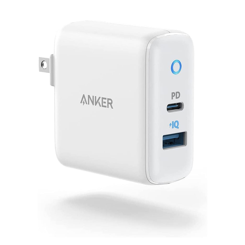 Anker Powerport PD+ 2 Port Wall Charger  -Fast Charging with Power IQ Technology - White