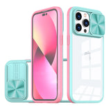 Premium Fusion Transparent Clear Hybrid cover For iPhone 13 / 14 - Pink Blue