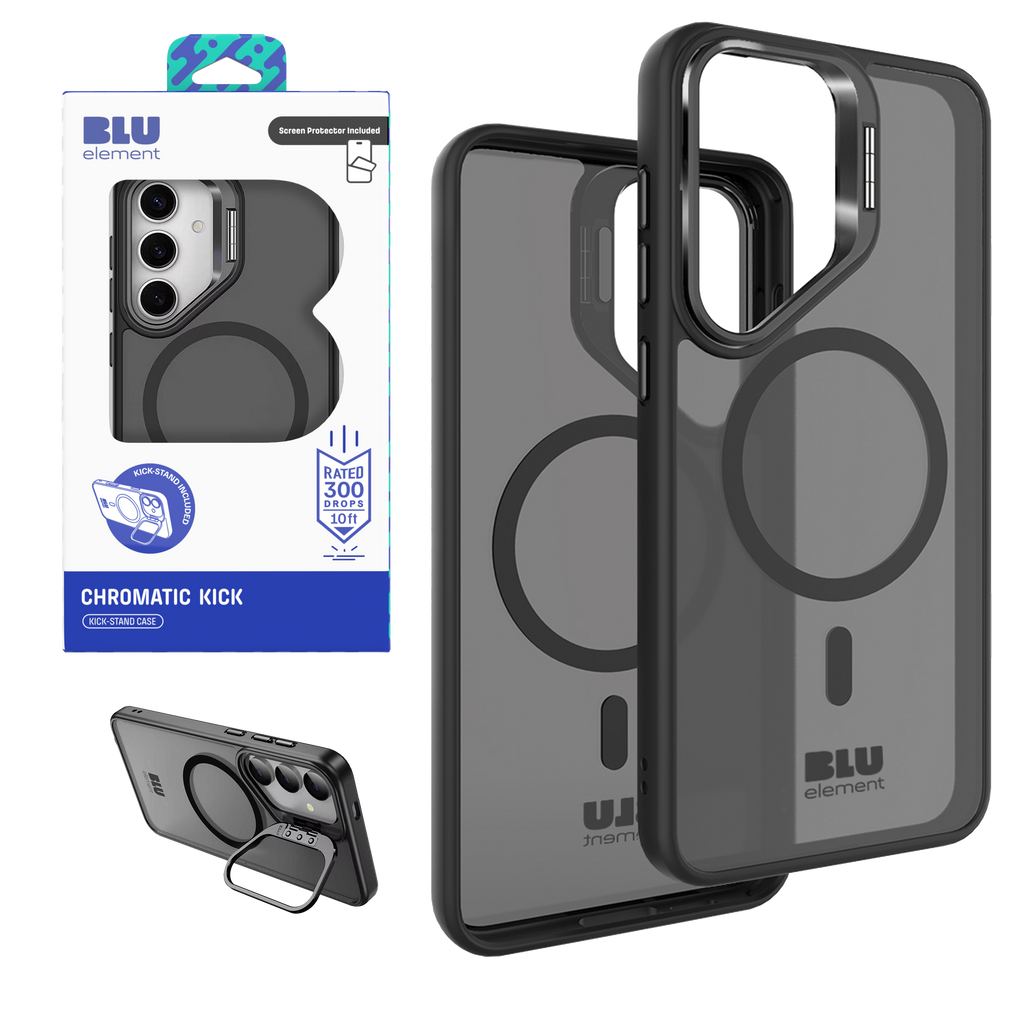 Blu Element Chromatic Kick Case With Screen Protector For Samsung Galaxy A17 (120-10720) - Black