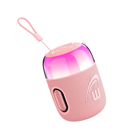 WorryFree WSC-02 Wireless Mini Bluetooth Speaker With RGB Lights - Pink