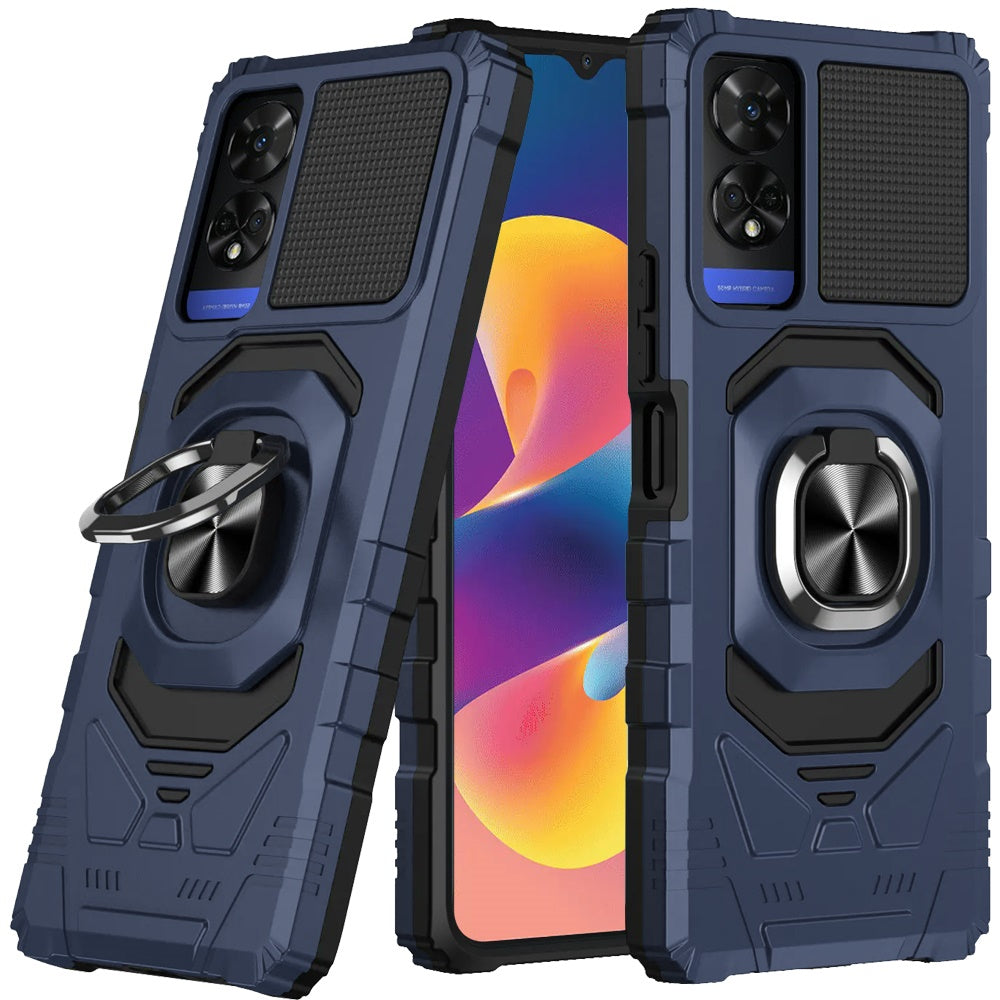 Premium Robotic Hybrid Case With Magnetic Ring Stand For TCL 50 XE - D C2 Wireless - Boost Premium Robotic Hybrid Case With Magnetic Ring Stand For TCL 50 XE - D C2 Wireless - Boost