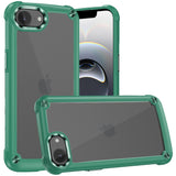 Premium Ultimate Casex Transparent Hybrid Case With Metal Buttons And Camera Edges For iPhone 16E / SE4 (2025) - Red