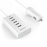 Anker Powerdrive 5 Port Car Charger - White