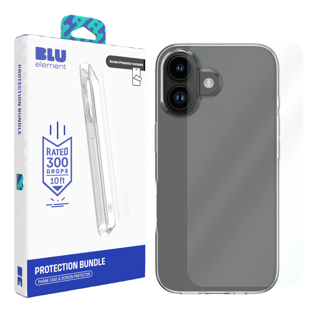 Blu Element Gelskin Case With Screen Protector For Iphone 17E/16E/14/13 (120-10557) - Clear