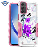 Metkase PremiumExquisite Design Hybrid Case In Slide-Out Package For Samsung A35 5G - Rose Pink Floral