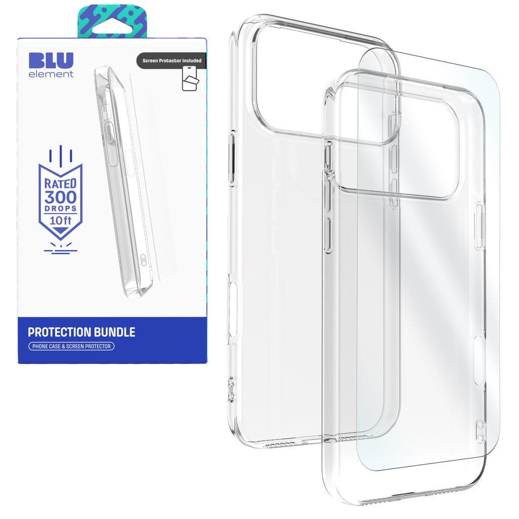 Blu Element Gelskin Case With Screen Protector For Iphone 17 Pro Max (120-10440) - Clear