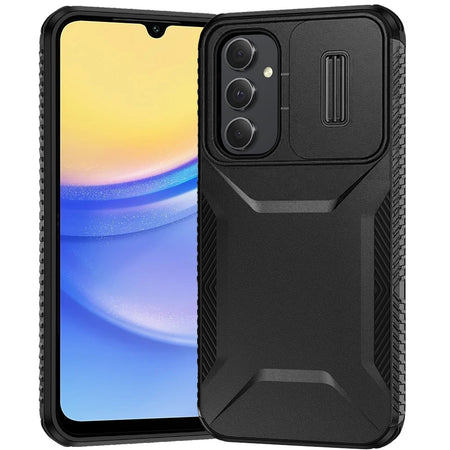 Premium Ultimate U Design Hybrid Case With Camera Window Covering For Samsung A15 5G - Black