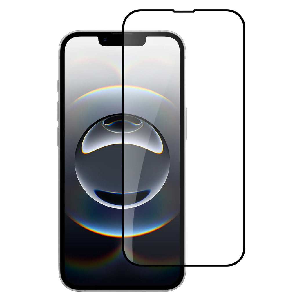 Metkase Black Edged Tempered Glass In Bulk White Paper Card Package For iPhone 16E / SE4 - Black