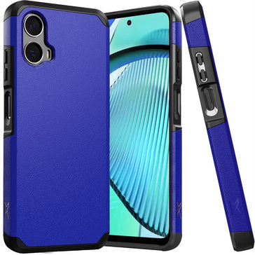 Premium Tough Strong Hybrid (Magnet Mount Friendly) Case Cover For Motorola Moto G Power 5G 2024 - Classic Blue