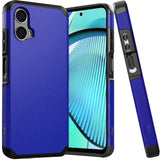 Premium Tough Strong Hybrid (Magnet Mount Friendly) Case Cover For Motorola Moto G Power 5G 2024 - Classic Blue