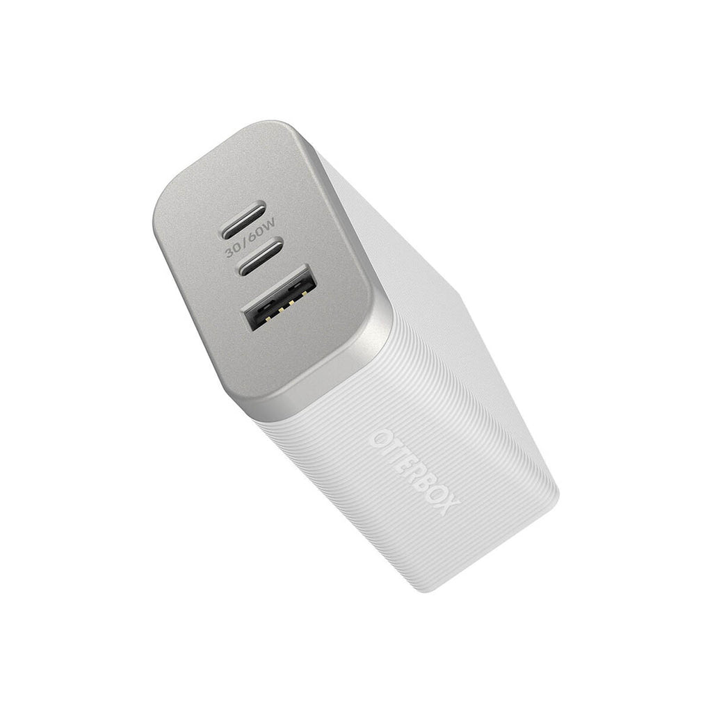 Otterbox 72W 3 Port 2 USB-C & USB-A  GaN Premium Pro Wall Charger - Lunar Light