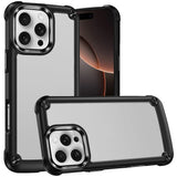 Premium Ultimate Casex Transparent Hybrid Case With Metal Buttons And Camera Edges For iPhone 16 Pro Max 6.9 Inch - Black