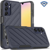 Metkase Noble Lined Shockproof Dual Layer Hybrid In Slide-Out Package For Samsung A25 5G - Blue/Black