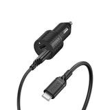 Otterbox 24W 2 Port USB-A Car Charger Kit W/ 1M USB-A To USB-C Cable - Black