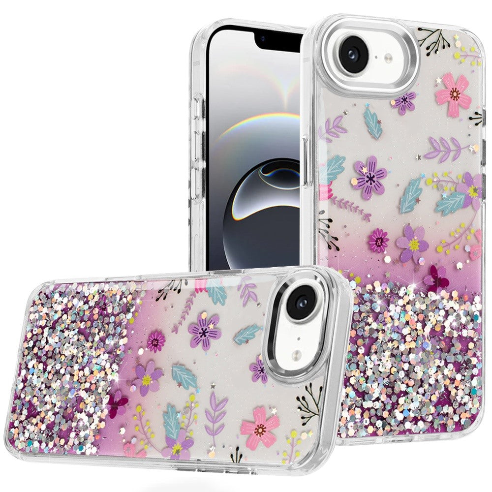 Premium Beautiful Epoxy Designs W/ Chrome Edges Case For iPhone 16E / SE4 (2025) - 6