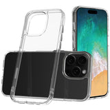 Premium Pure Crystal Transparent Thick 2.0Mm Shockproof Chromed Buttons Case Cover For iPhone 16 Pro Max 6.9 Inch - Clear