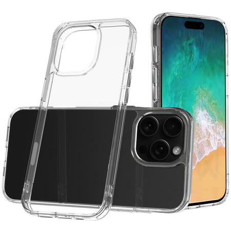 Premium Pure Crystal Transparent Thick 2.0Mm Shockproof Chromed Buttons Case Cover For iPhone 16 Pro Max 6.9 Inch - Clear