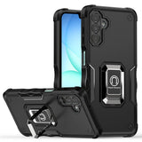 Premium Optimum Magnetic Ring Stand Hybrid Case For Samsung A17 5G - Black