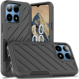 Premium Noble Lined Shockproof Dual Layer Hybrid Case For Boost Summit 5G - Black/Black