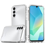 Premium Colored Shockproof Transparent Hard PC TPU Hybrid Case Cover For Samsung A16 5G - Clear/Clear