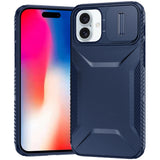 Premium Ultimate U Design Hybrid Case With Camera Window Covering For iPhone 16 6.1 Inch - Dark Blue