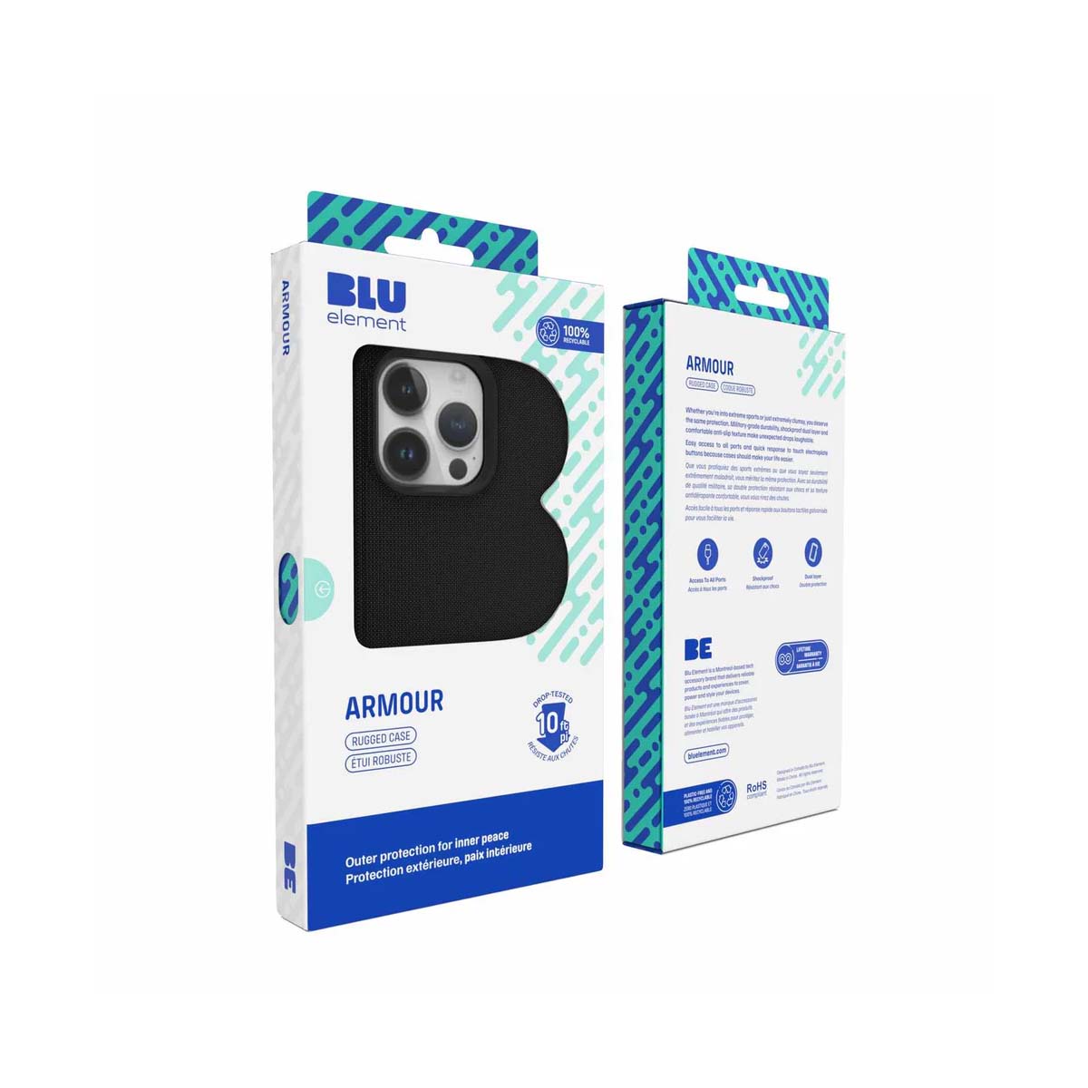 Blu Element Armour Rugged Case For iPhone 16E/15/14/13 - Black