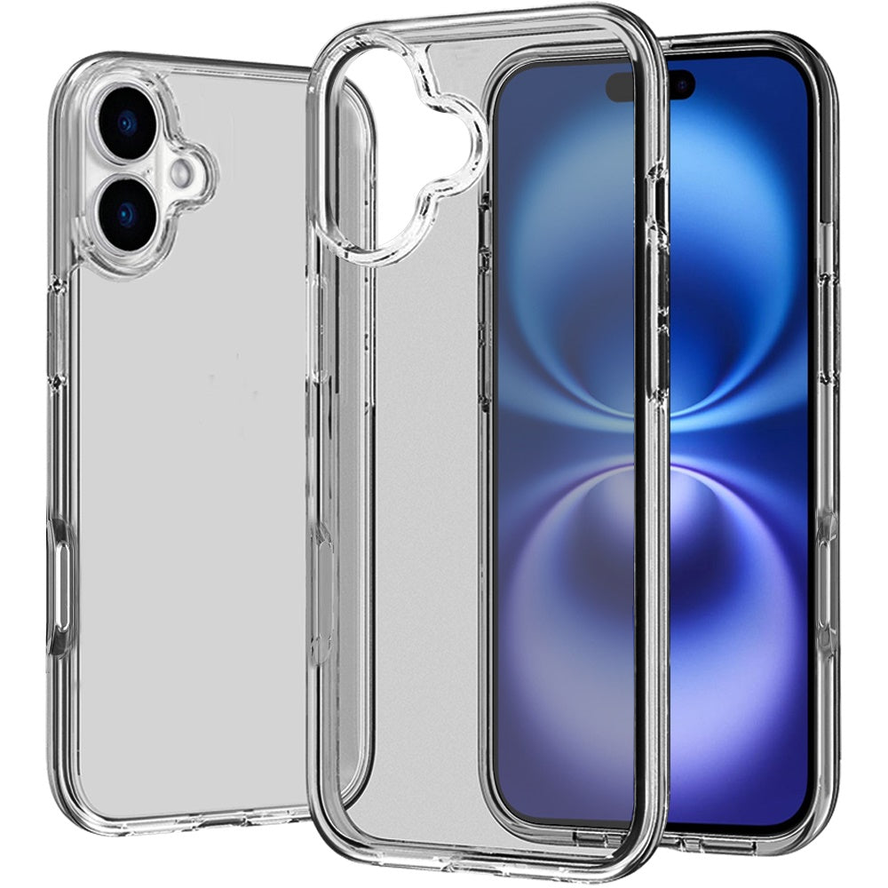 Premium Sturdy Ultra Thick 3mm Transparent Hybrid Case Cover For iPhone 17 - Smoke