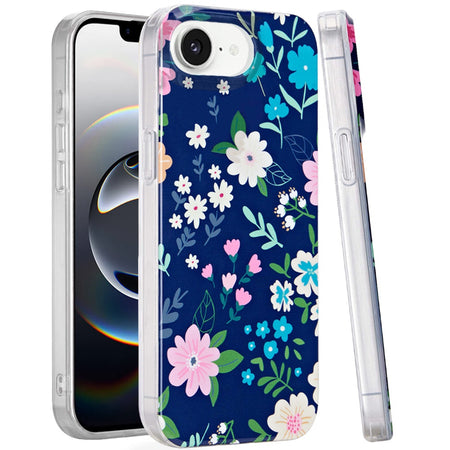 Premium Double Layer Design IMD TPU Case For iPhone 16E/SE4 (2025) - Galaxy Floral