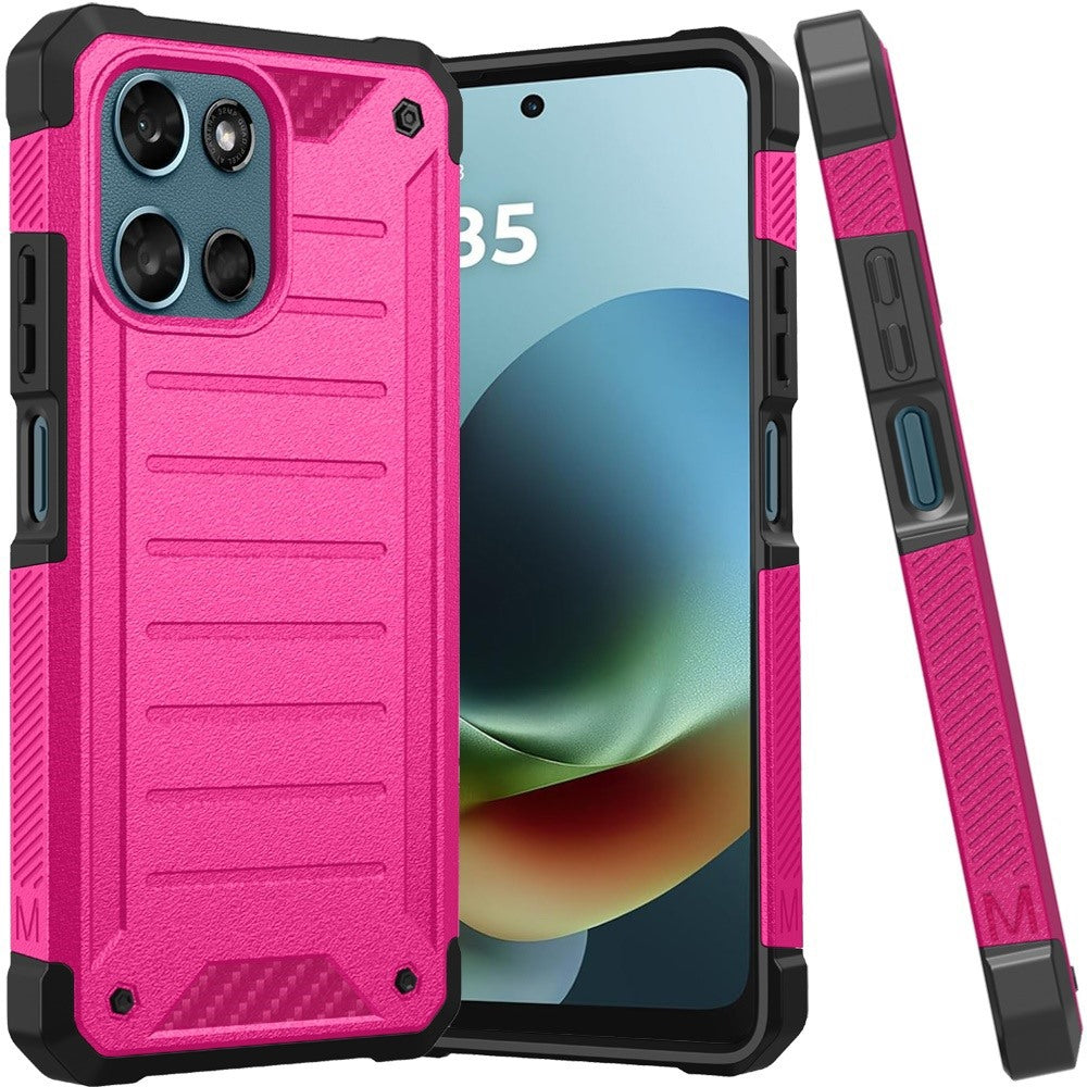 Premium Tough Lined Premium Design Case For Moto G 5G 2025/2026 & Moto G Play 2026 - Hot Pink