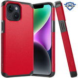 Metkase Tough Strong Shockproof Hybrid Case In Slide-Out Package For iPhone 13/14 - Red