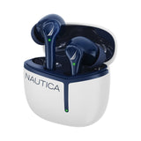 Nautica Wireless Stereo Earbuds With Charging Case T670 - White -Navy