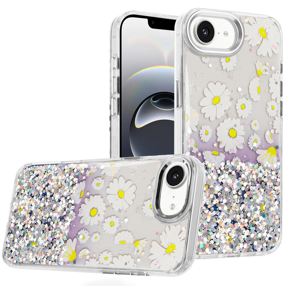 Premium Beautiful Epoxy Designs W/ Chrome Edges Case For iPhone 16E / SE4 (2025) - 7