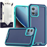 Metkase Rank Tough Strong Modern Fused Hybrid Case In Slide-Out Package For Moto G Stylus 5G (2023) - Blue