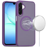 Premium [Magnetic Circle] Smooth SaFE Matte Feel Hybrid Case For Samsung A17 5G - Dark Purple