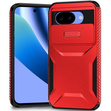 HR Premium Ultimate U Design Hybrid Case W/ Camera Window Covering For Google Pixel 10A - Red