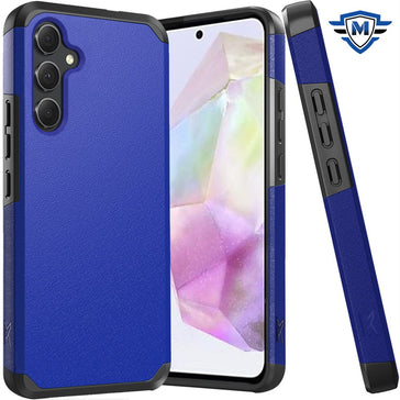 Metkase (Original Series) Tough Strong Shockproof Hybrid Case In Slide-Out Package For Samsung Galaxy A36 - Classic Blue