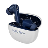 Nautica True Wireless Stereo Earbuds With Charging Case T200+ - White-Navy